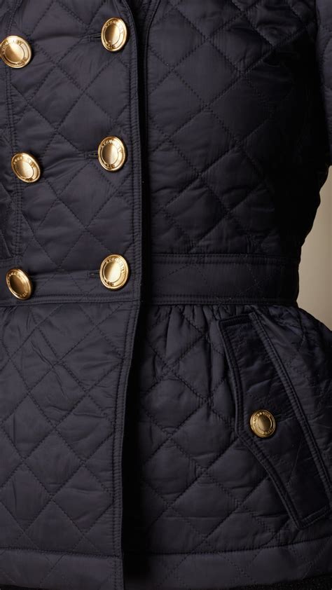 burberry quilted peplum coat|burberry quilted coat black.